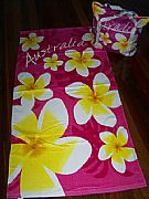 FRANGIPANI-AUSTRALIA-SPECIAL-TOWEL-&-XL-BAG-PINK-NEW